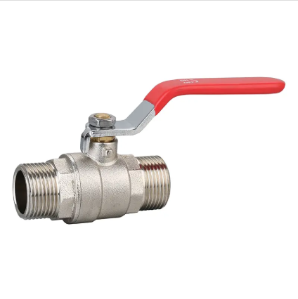 Nickel-Plated Brass Ball Valve with Butterfly Handle