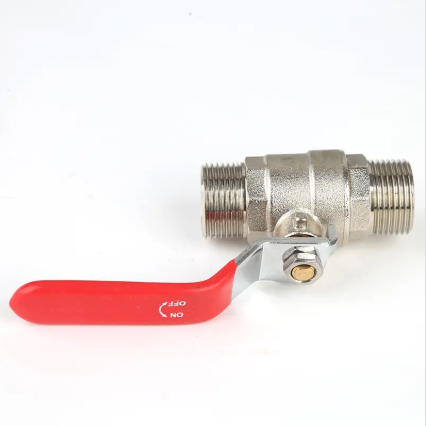 Nickel-Plated Brass Ball Valve with Butterfly Handle - Image 2