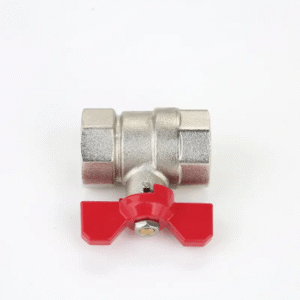 Supass Nickel-Plated Brass Ball Valve with Butterfly Handle