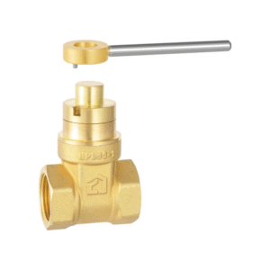 Brass magnetic lock gate valve (full bore)