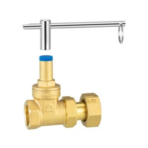 Brass lock type water meter gate valve (full bore)