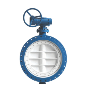 SUPASS Cast steel triple eccentric flange butterfly valve (turbine)